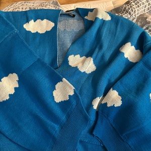 Dressed in Lala Good Energy Cropped Cardigan in Cloud